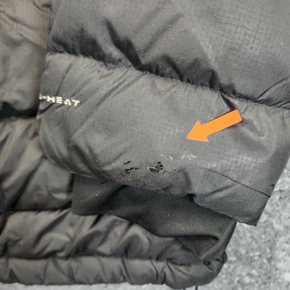 Columbia Mens XXL Puffer Jacket Black Omni-Heat Down Fill Omni-Shield‎ Insulated